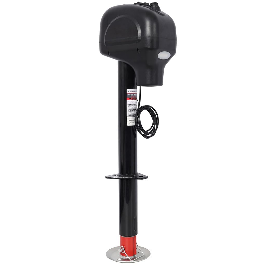 3500 lbs 12V Electric Trailer Jack with 18" Lift B7416
