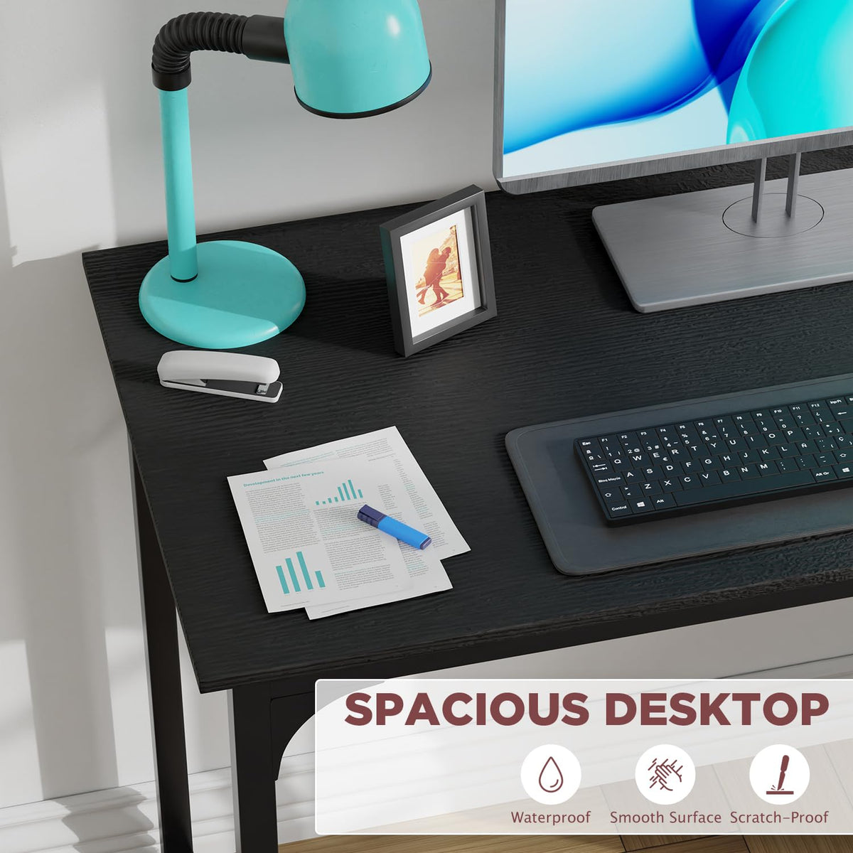 39 Inch Black Computer Desk C4552