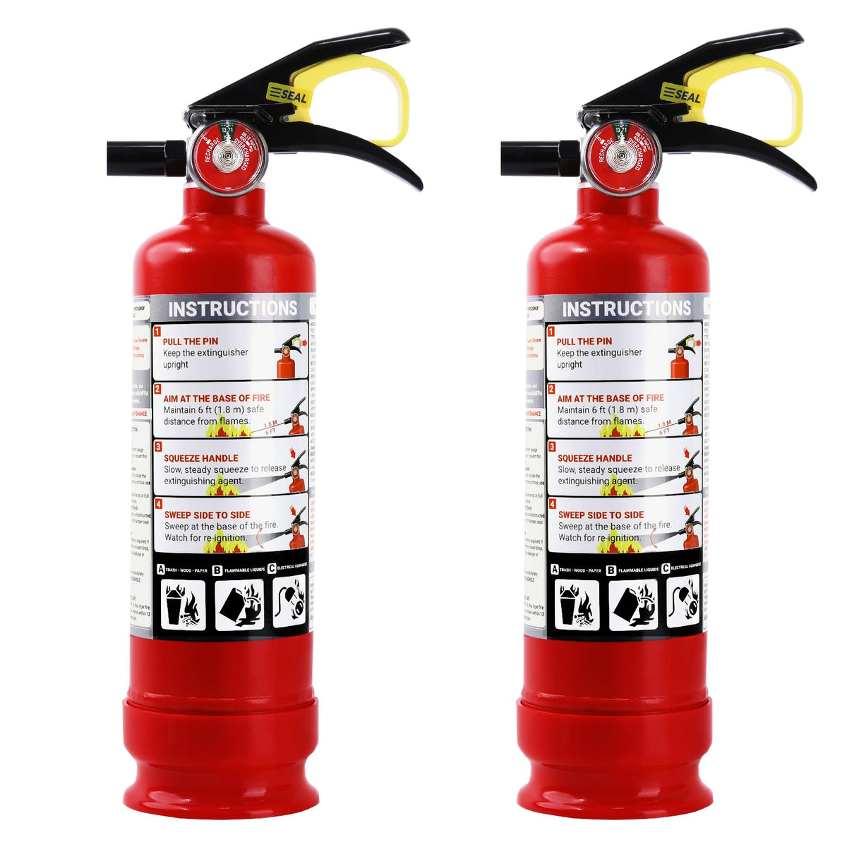 2.5 lb ABC Dry Chemical Fire Extinguishers 2-Pack H250