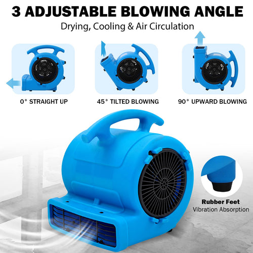 1/4hp 1000CFM 2 Speed Air Mover Floor Fan L26290