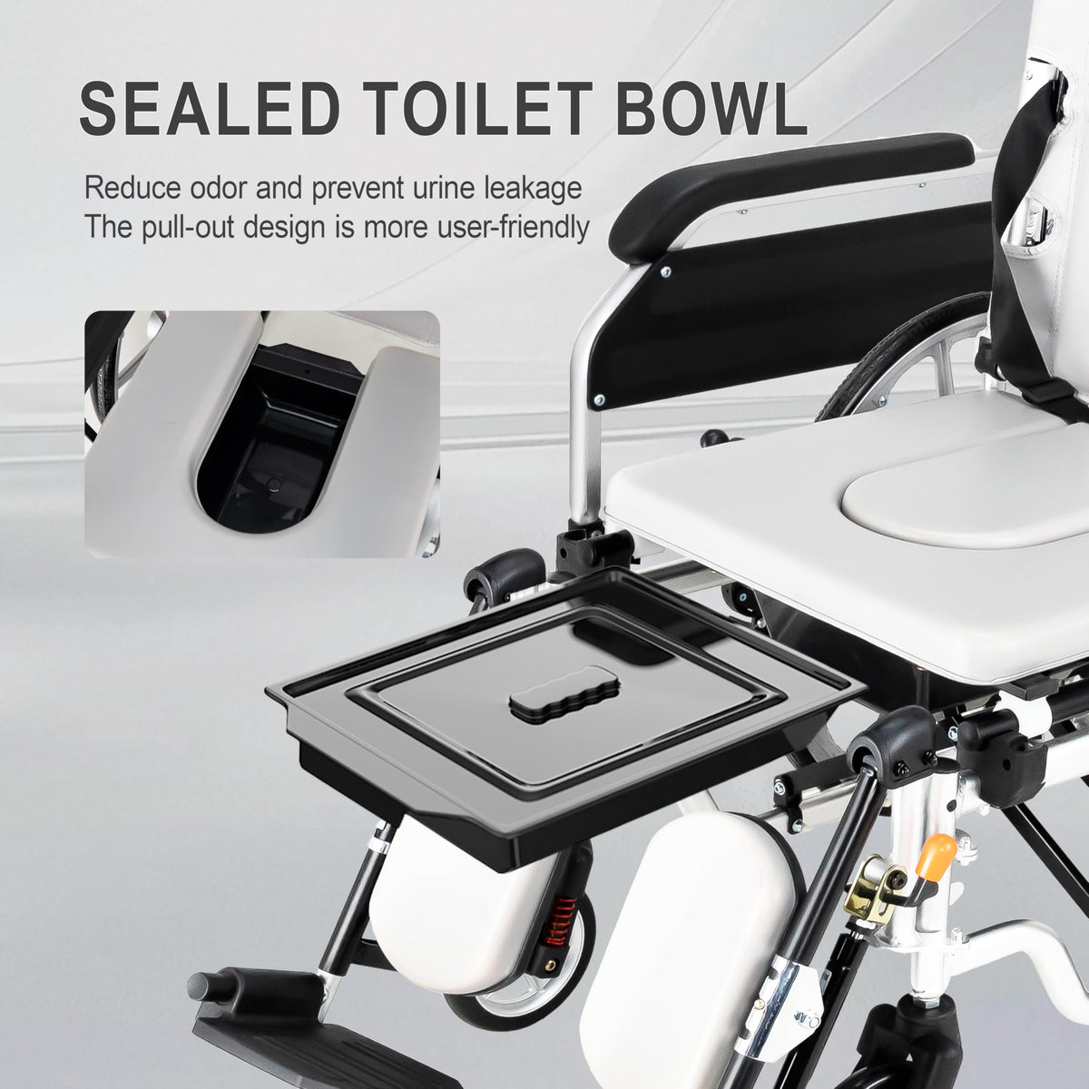 5-in-1 Reclining Wheelchair with 18.5" Wide Seat X942506