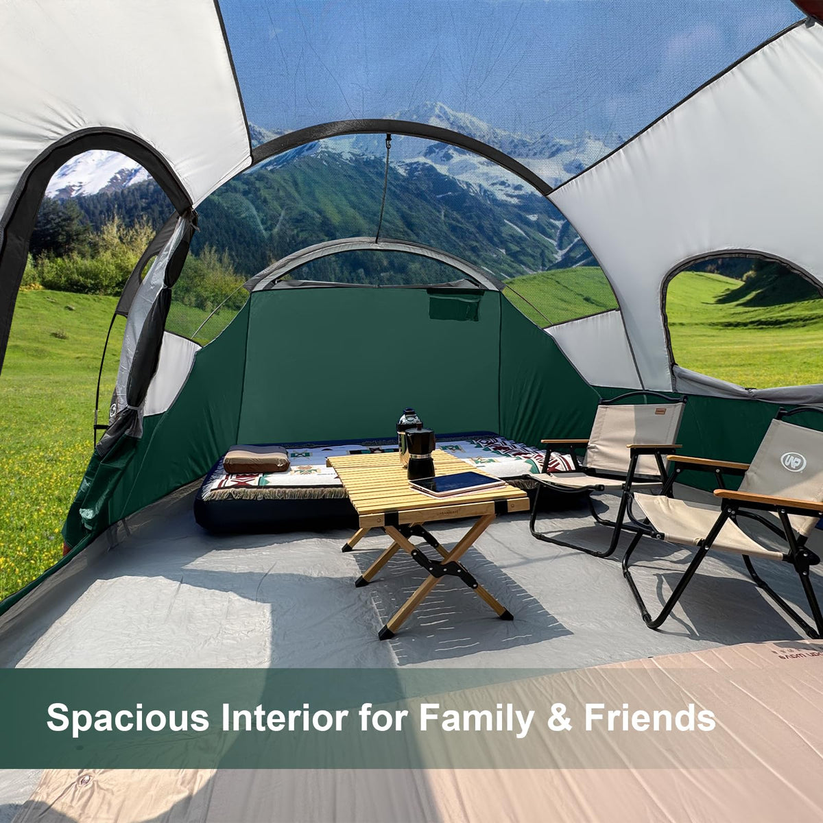12 Person 3-Room Waterproof Camping Tent B803